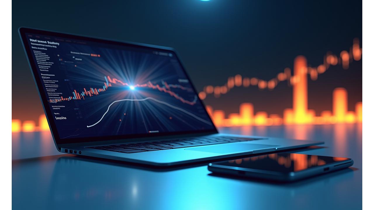 Modern tech devices with financial graph overlays, representing financing options