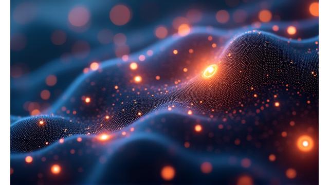 Abstract depiction of a complex neural network learning and evolving