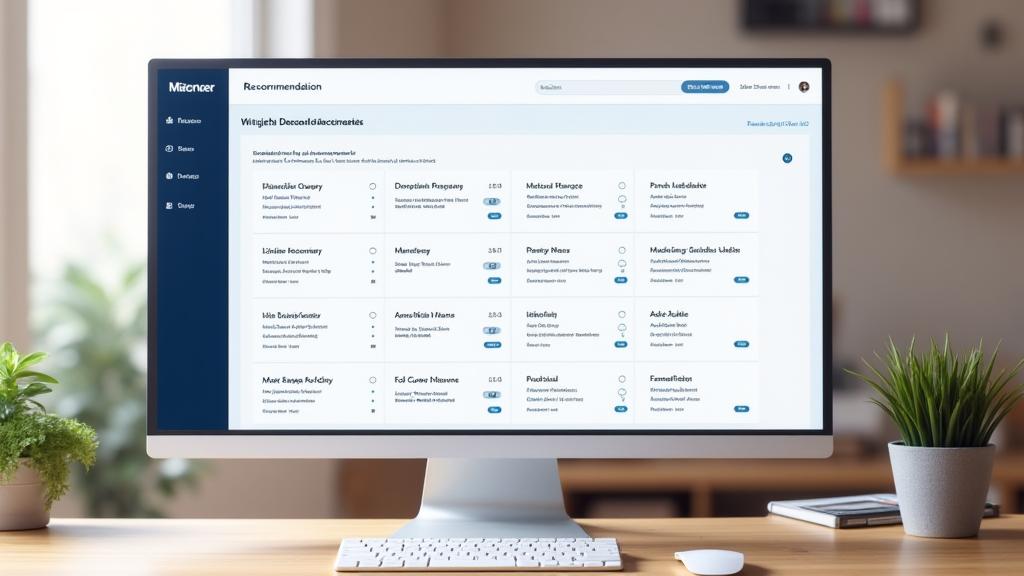 Screenshot of a personalized tech recommendation dashboard with product cards and match scores
