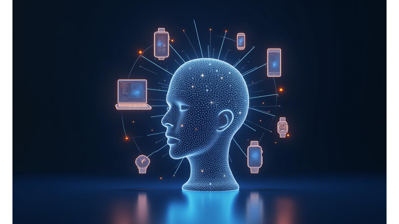Abstract representation of AI processing data for personalized recommendations