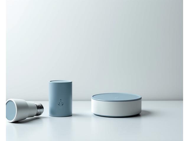Smart home starter package devices on a modern desk