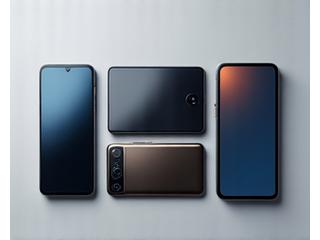 A collection of sleek, modern smartphones of various brands and models.