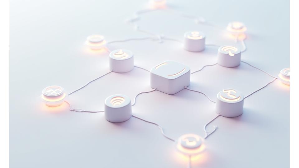 A visual representation of various health apps and devices interconnected, with data flowing smoothly between them.